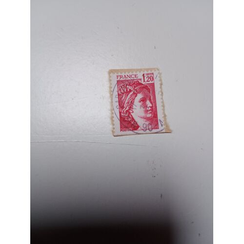 Timbre France 1,20 Yvert N° 1974 Oblitéré Type Sabine De Gandon Rouge De 1977 1978+