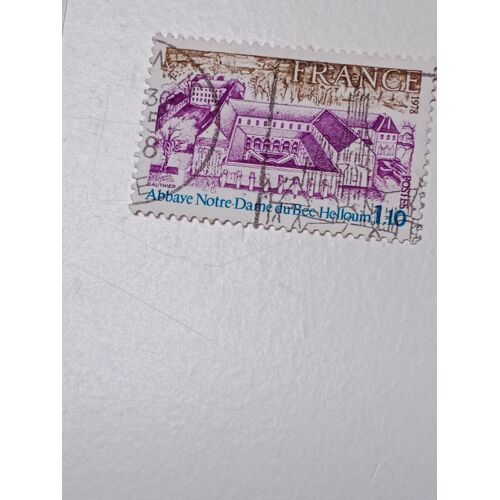 Timbre France 1,10 Yvert N° 1999 Oblitéré - Abbaye Notre-Dame Du Bec-Hellouin.De 1978