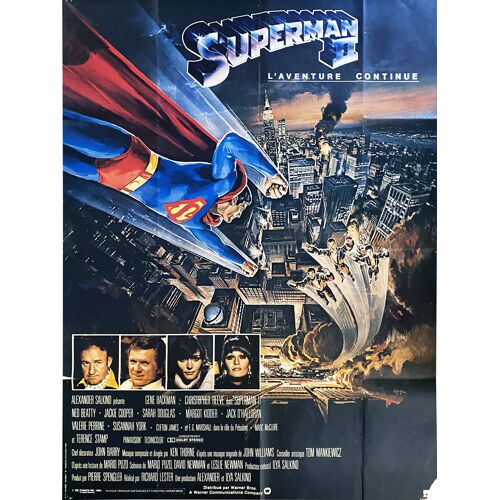 Superman 2 (Superman Ii: The Adventure Continues) - Affiche De Cinéma Pliée - Format 120x160 Cm - De Richard Lester Avec Christopher Reeve, Gene Hackman, Margot Kidder, Terence Stamp - 1980