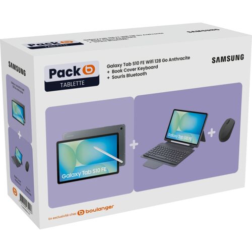 Tablette Android SAMSUNG Pack Galaxy Tab S10FE Bookcover/Souris