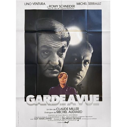 Garde À Vue - Affiche De Cinéma Pliée - Format 120x160 Cm - De Claude Miller Avec Lino Ventura, Michel Serrault, Romy Schneider, Guy Marchand - 1981