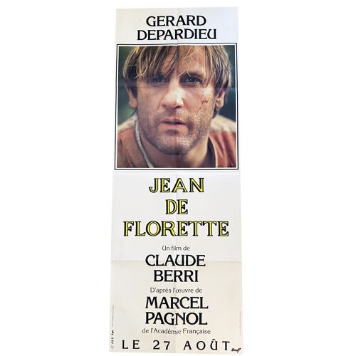 Jean De Florette - Affiche De Cinéma Pliée - Format 60x160 Cm - De Claude Berri Avec Yves Montand, Gérard Depardieu, Daniel Auteuil, Elisabeth Depardieu - 1986