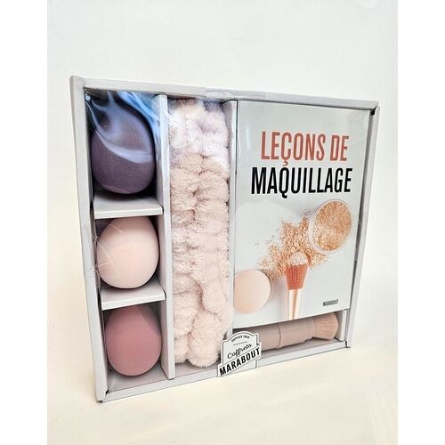 Ma Beauty Box - Leçons De Maquillage - Coffret Avec 1 Bandeau, 3 Éponges À Maquillage Et 1 Pinceau