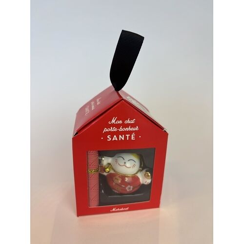 Mon Chat Porte-Bonheur Santé - Coffret Avec 1 Figurine Chat En Porcelaine Et 1 Parchemin