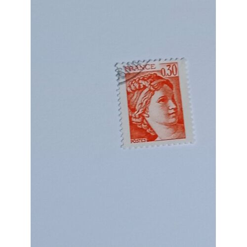 Timbre France 0,30 Oblitéré Yvert N° 1968 Type Sabine 1978 S