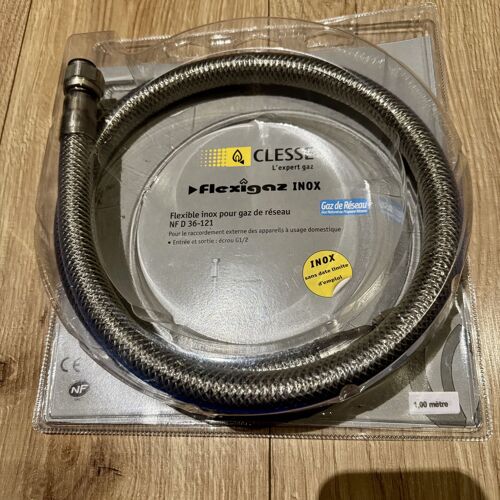 Flexible inox 1m pour gaz réseau 