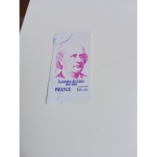 Timbre France 1,00 + 0,20 Yvert N° 1988 Oblitéré Leconte De Lisle 1818 1894 De 1978