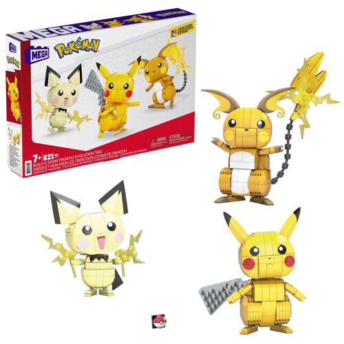 MEGA Pokémon Construx Build and Show Pikachu Evolution Trio
