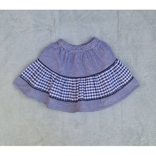 Jupe À Carreaux Blancs Et Noirs Sedi Vintage 90'S 8 Ans