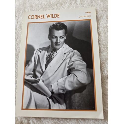 Fiche Portrait De Star Cornel Wilde L’Encyclopédie Du Cinéma Collection Cinéma Vintage