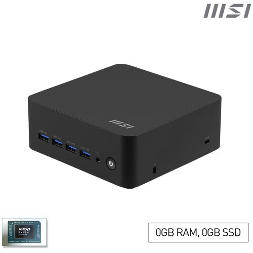 MSI Cubi Z AI 8M-004BEU USFF Noir 8945HS AMD SoC 5,2 GHz Haut-parleurs intégrés
