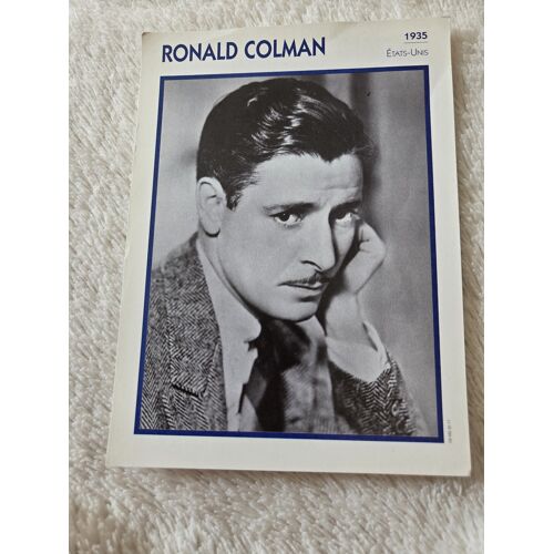 Fiche Portrait De Star Ronald Colman L’Encyclopédie Du Cinéma Collection Cinéma Vintage