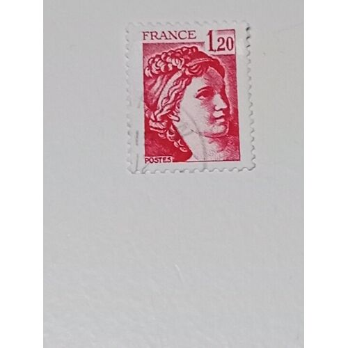 Timbre France 1,20 Yvert 1974 Oblitéré Type Sabine De Gandon Rouge De 1978 L