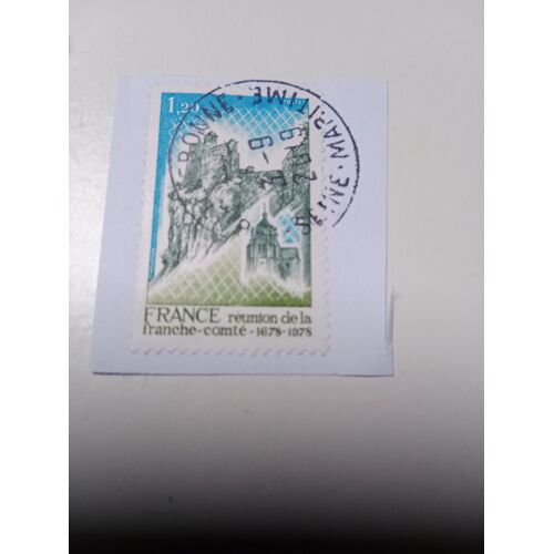 Timbre France 1,20 Oblitéré Réunion De La Franche-Comté 1678-1978 Yvert N°2015 De 1978