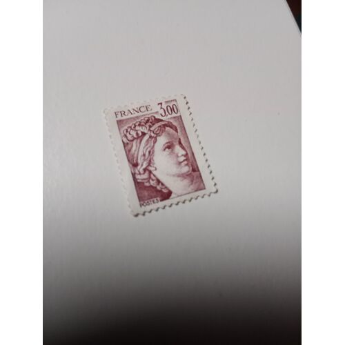 Timbre France 3,00 Yvert N° 1979 Oblitéré Type Sabine Brun De 1978 +