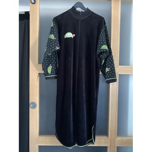 Robe De Chambre Zippée Régence Velours Noir 40