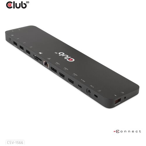CLUB3D CSV-1566 station d'accueil USB 3.2 Gen 1 (3.1 Gen 1) Type-C Noir