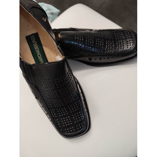 Mocassins Noirs Ajourés Homme - Neufs Avec Boîte