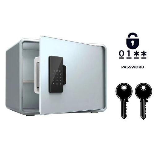 Coffre-fort blindé NIKCORP SG-25-D, acier Q235, serrure électronique et clé, 25x35x26 cm, pour maison et bureau, fixation
