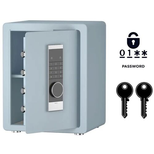 Coffre-fort blindé NIKCORP OT-45-D, acier Q235, serrure électronique et clé, 45x38x32 cm, pour maison ou bureau, fixation