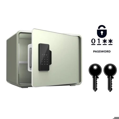 Coffre-fort blindé NIKCORP SG-25-D, acier Q235, serrure électronique et clé, 25x35x26 cm, pour maison et bureau, fixation mur ou