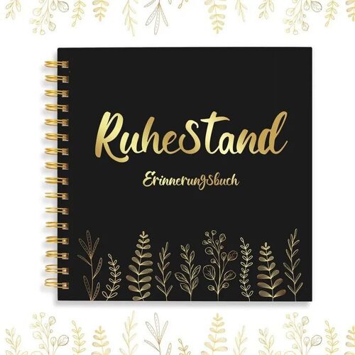 Livre De Souvenirs Soirée, Album D¿Invités Retraite, Couverture Rigide Noire Dorures En Relief, 60 Pages 30 Feuilles Pour
