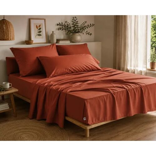 Drap Housse 140x190 Cm Percale De Coton Tomette Perrine