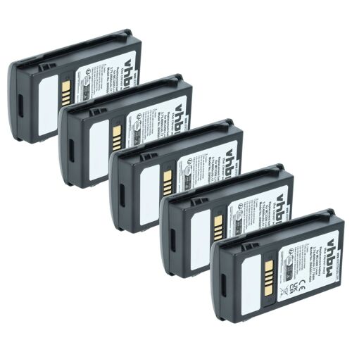 vhbw 5x Batterie compatible avec Zebra MC3200, MC32N0, MC32N0-S | scanner de code-barre POS (4800mAh, 3,7V, Li-ion)