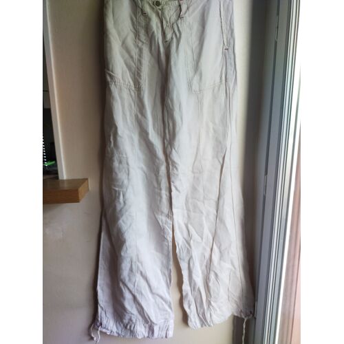 Pantalon Loïs En Lin Blanc Cassé T36