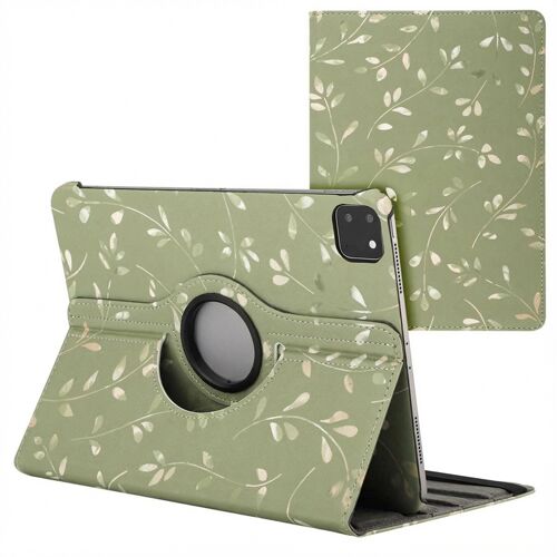 imoshion Coque tablette Design rotatif à 360° iPad Pro 11 (2025) M5 / (2024) M4 Green Flowers