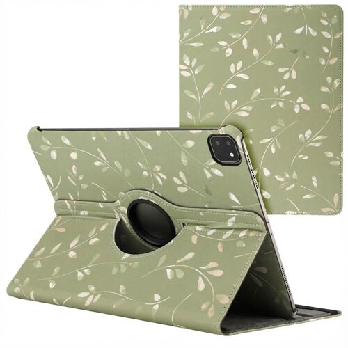 imoshion Coque tablette Design rotatif à 360° iPad Pro 13 (2025) M5 / (2024) M4 Green Flowers