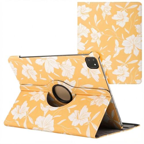 imoshion Coque tablette Design rotatif à 360° iPad Air 13 pouces (2026) M4 / (2025) M3 / (2024) M2 Yellow Flowers