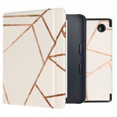 imoshion Design Slim Hard Sleepcover avec support Kobo Libra 2 / Tolino Vision 6 White Graphic