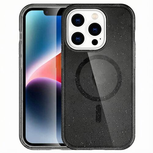 imoshion Coque Pailletée avec MagSafe iPhone 14 Pro Glitter Noir