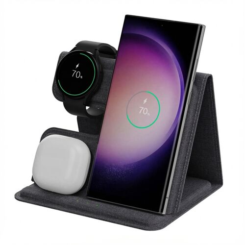 imoshion Chargeur sans fil pliable 3-en-1 Samsung Galaxy Phone / Galaxy Buds / Galaxy Watch Gris