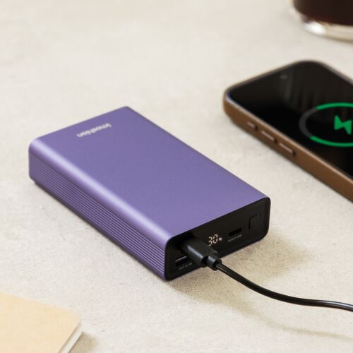 Imoshion Ultra Series Aluminium Batterie Externe 20.000 Mah Charge Rapide Jusqu'à 33 Watts Tropical Violet