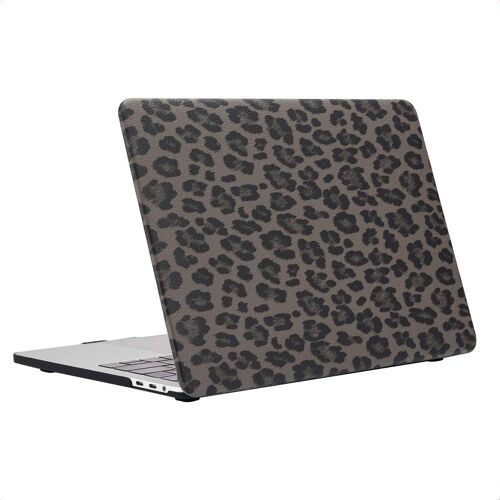 Selencia Coque Laptop Sabi imprimé panthère MacBook Pro 16 pouces (2021 / 2023 M3 / 2024 M4 / 2026 M5) Midnight Black