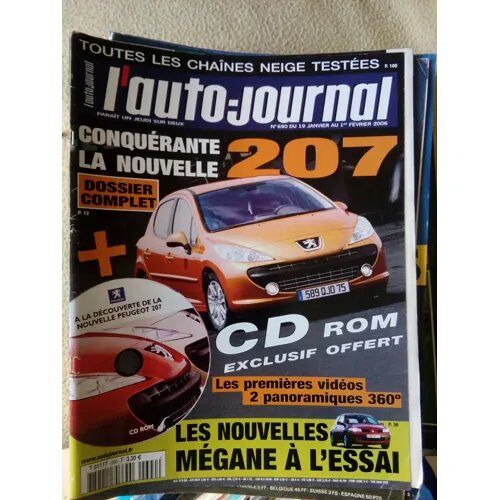 Auto Journal 690 De 2006 Peugeot 207,Megane Coupe 1.4 16v,Megane Estate 1.9 Dci 130 Fap,Megane 2.0 Dci 150,Golf 2.0 Tdi 140,Porsche 911 Carrera 4s,Kia Picanto 1.1 Crdi Ex Pack,Saab 9.5 1.9 Tid Vector,