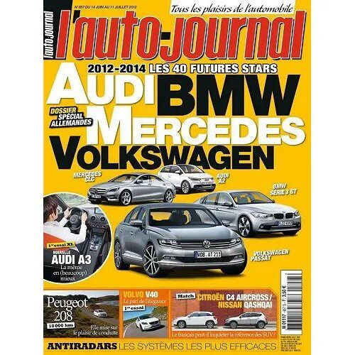 Auto Journal 857 De 2012 Audi A3 2.0 Tdi 150s Tronic,Volvo V40 D2 Xenium,Peugeot 208 1.6e Hdi Active,Bmw 328i Sport,Citroen C4 Aircross Hdi 115,Nissan Qashqai 1.5 Dci 110,Toyota Yaris Hybride 100h,Ber