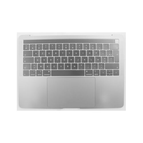 Coque supérieure Français deux ports pour MacBook Pro 13" Retina Touch Bar (A2159, 2019), Argent