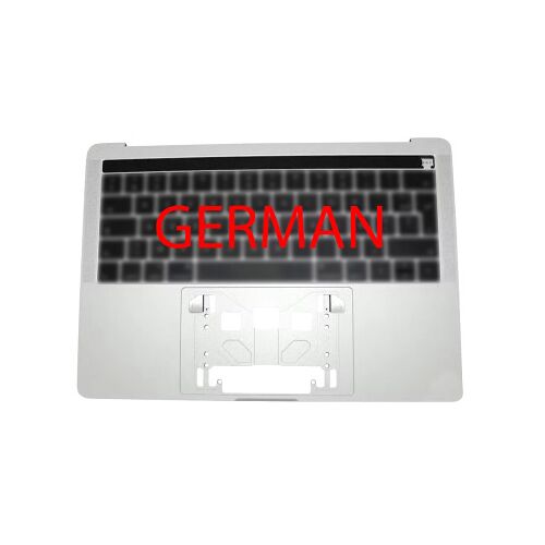 Coque supérieure Allemand pour MacBook Pro 13" Retina Touch Bar (A1706, 2016-2017), Argent