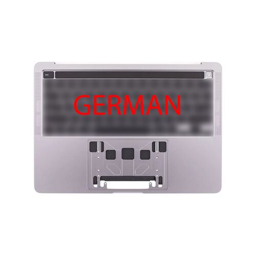 Coque supérieure Allemand deux ports pour MacBook Pro 13" Retina Touch Bar (A2289, 2020), Gris sidéral
