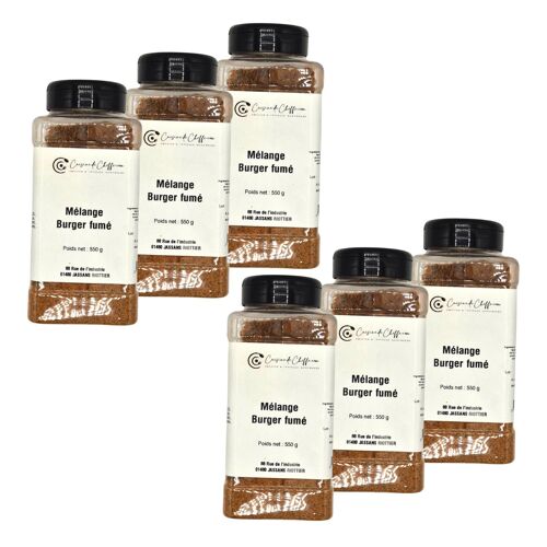 Lot 6x Mélange Burger Fumé - Pot 550g