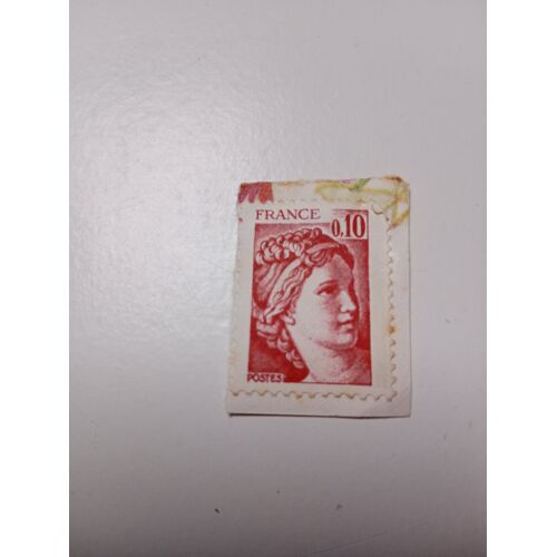 Timbre France 0,10 Yvert N° 1965 Oblitéré" Type Sabine De 1977