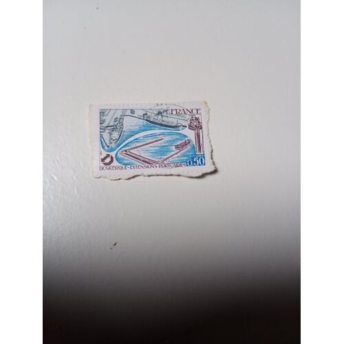 Timbre France 0,50 Yvert N° 1925 Oblitéré -Extensions Portuaires De Dunkerque. De 1977