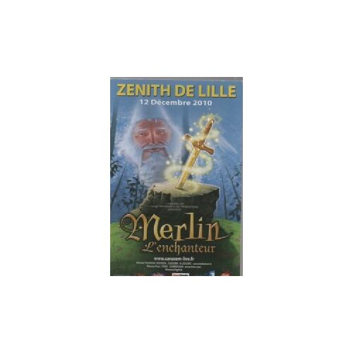 Carte Evenement - Zenit De Lille 12 Decembre 2010 - Merlin L'Enchanteur
