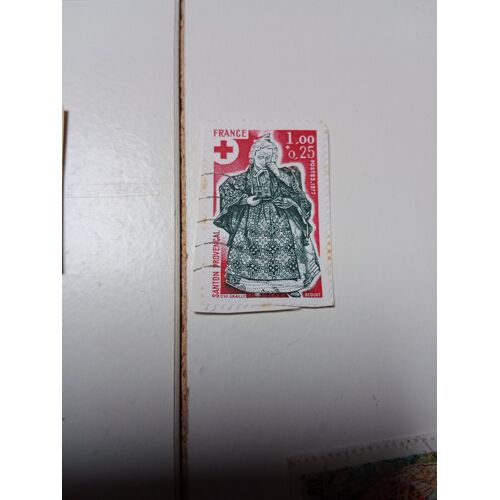 Timbre France 1,00 + 0,25 Oblitere Yvert N° 1960 Au Profit De La Croix Rouge Santons De Provence De 1977