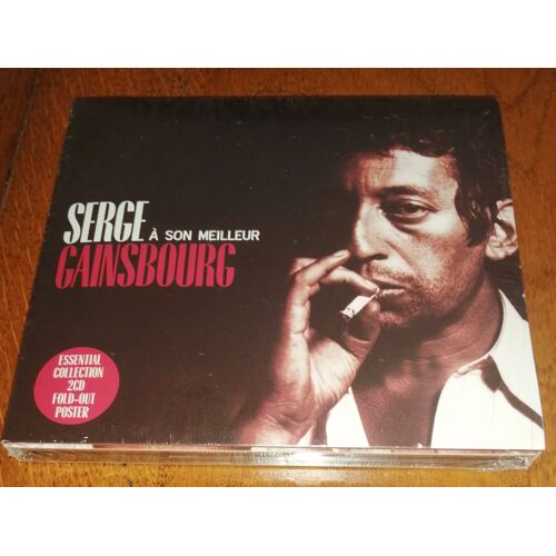 Album 2x Cd Serge Gainsbourg " A Son Meilleur 42 Titres 2012 : Le Poinçonneur Des Lilas Le Mortel Ennui L'Amour À La Papa La Chanson De Prévert Indifférente Boitier En Édition Digipack Avec Poster