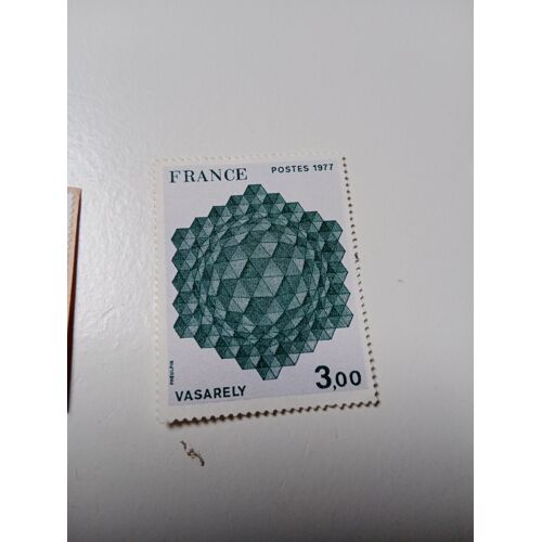 Timbre France 3,00 Yvert N° 1924 Oblitéré Hommage À L´Hexagone. Oeuvre De Vasarely. De 1977 +
