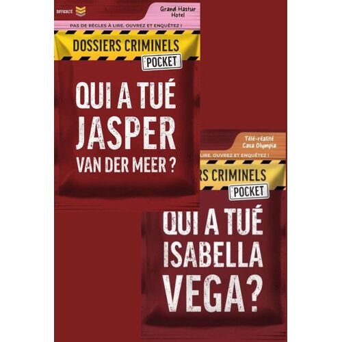 Pack Dossiers Criminels Pocket : Qui A Tué Jasper Isabella Vega Et Qui A Tué Jasper Van Der Meer